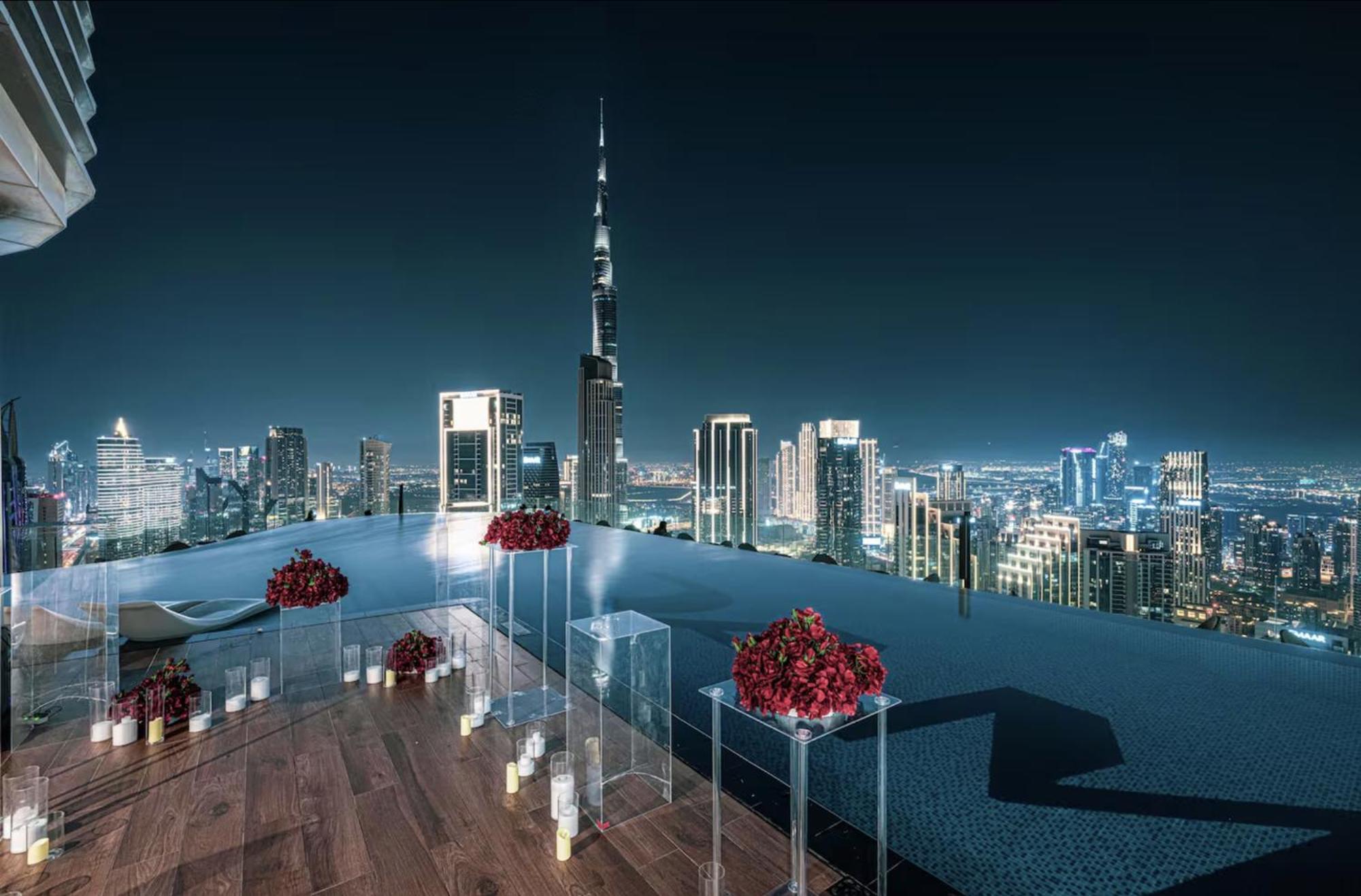 Ferienwohnung Highest Infinity Pool In Downtown Dubai Exterior foto
