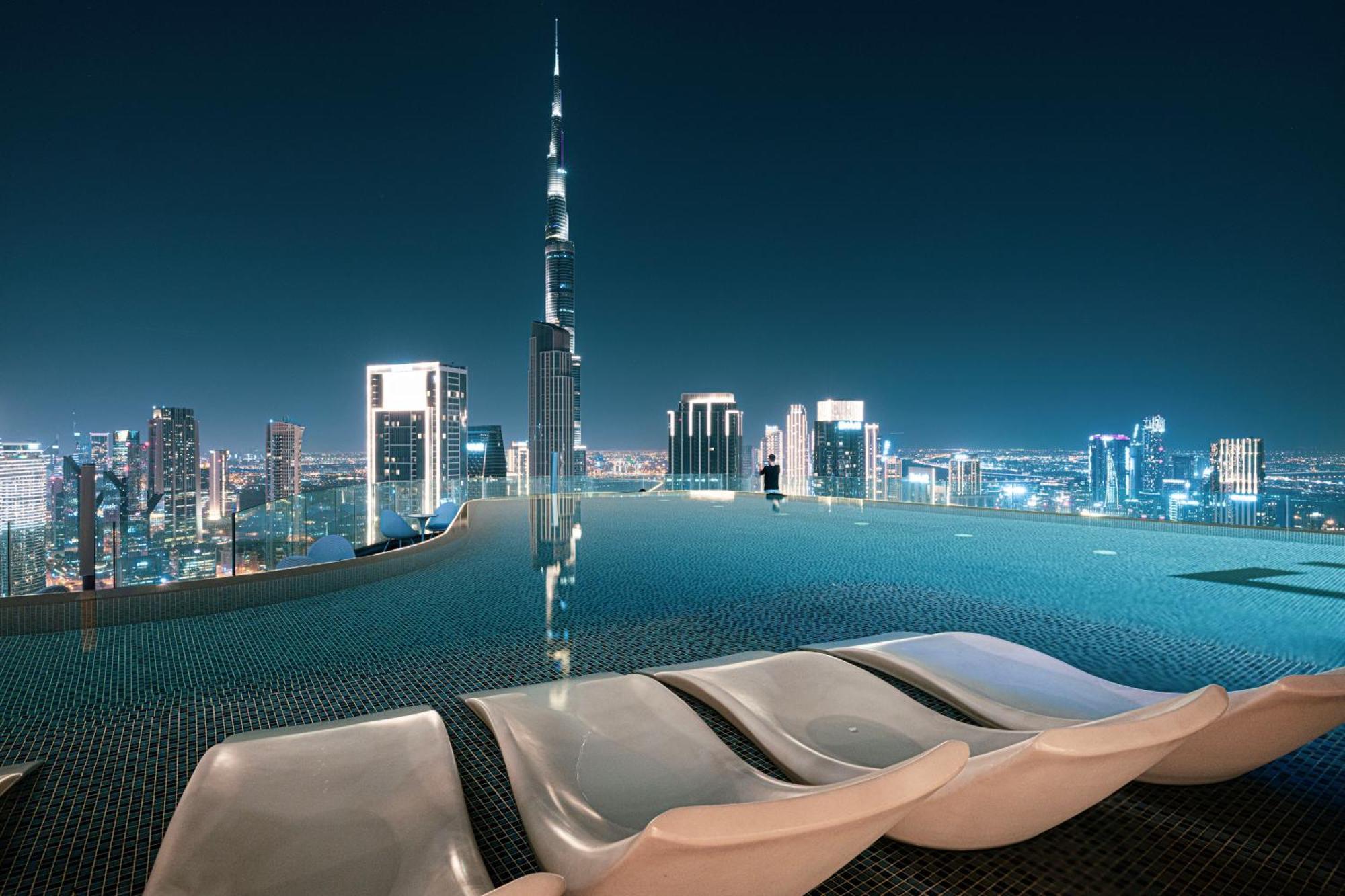 Ferienwohnung Highest Infinity Pool In Downtown Dubai Exterior foto